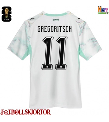 Österrike Michael Gregoritsch #11 Bortatröja VM 2026 Kortärmad
